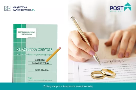 Zmiana danych w książeczce sanepidowskiej